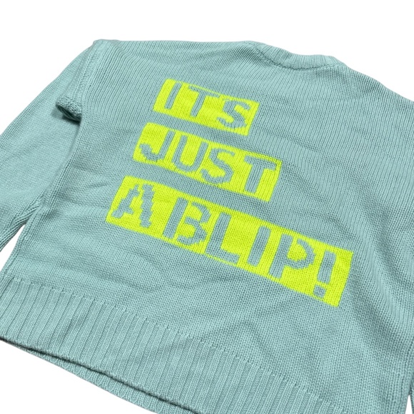 Kerri Rosenthal x Aqua Cashmere Breast Cancer It's Just a Blip Sweater Womens L - Picture 5 of 9